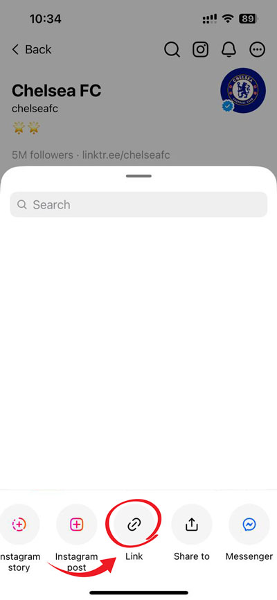 Copying the Threads post link on iOS