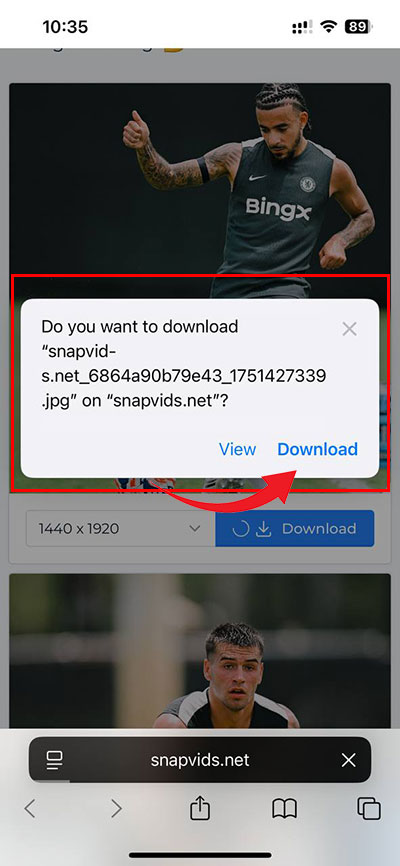 Saving content to iOS device